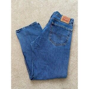 Levi’s Men’s 505 Fit Classic Straight Leg Mid Rise Denim Blue Jeans W36 L30